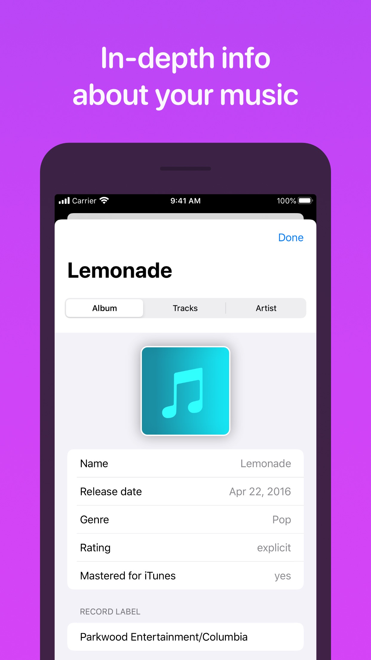Screenshot do app MusicSmart