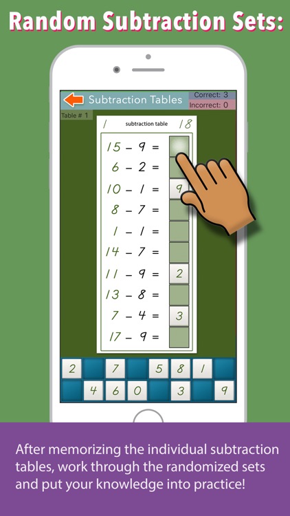 Montessori Subtraction Tables screenshot-3