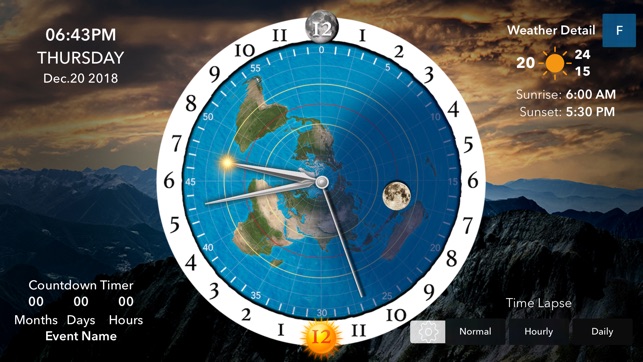 Flat Earth Sun & Moon Clock(圖3)-速報App