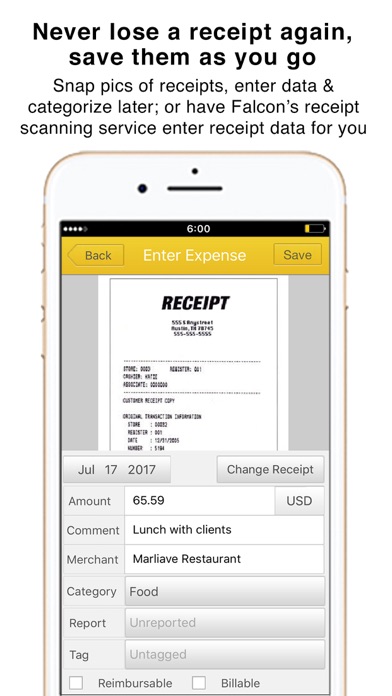 How to cancel & delete Falcon Expense Reports & Miles from iphone & ipad 3