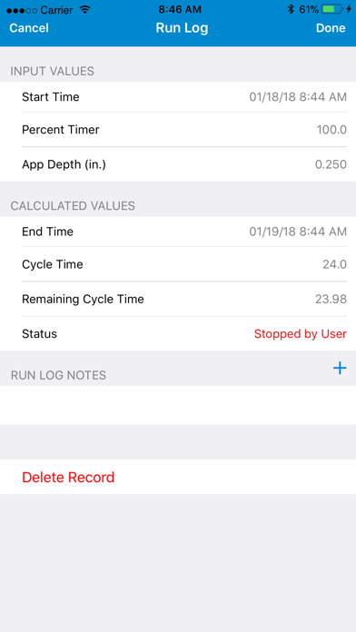 How to cancel & delete Valley Irrigation Run Time from iphone & ipad 3