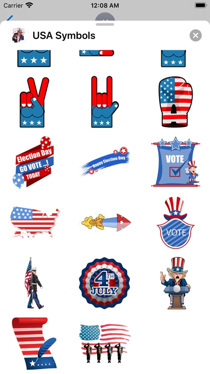 USA Symbols Stickers