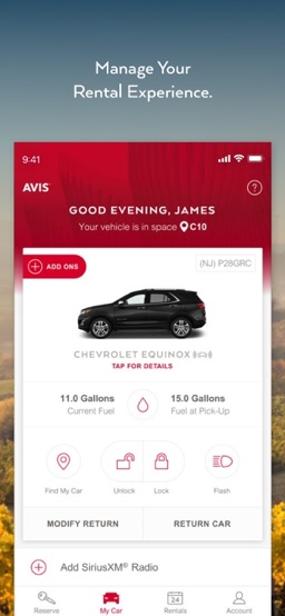 Avis app screenshot