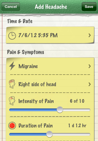 Headache Diary Pro screenshot 3