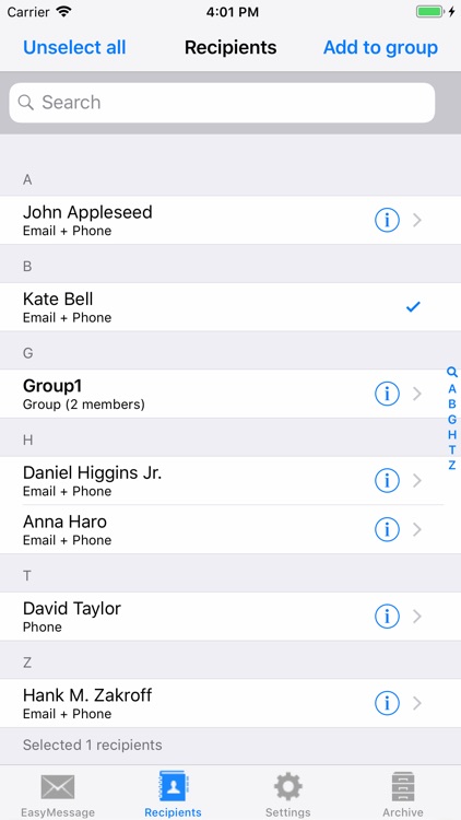 Easy Message LITE - Mass Text screenshot-5
