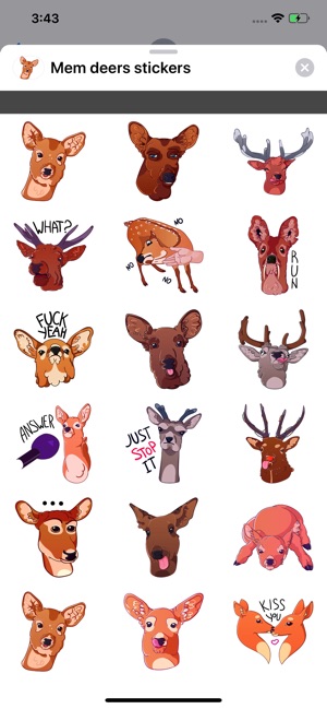 Mem deers stickers pack(圖1)-速報App