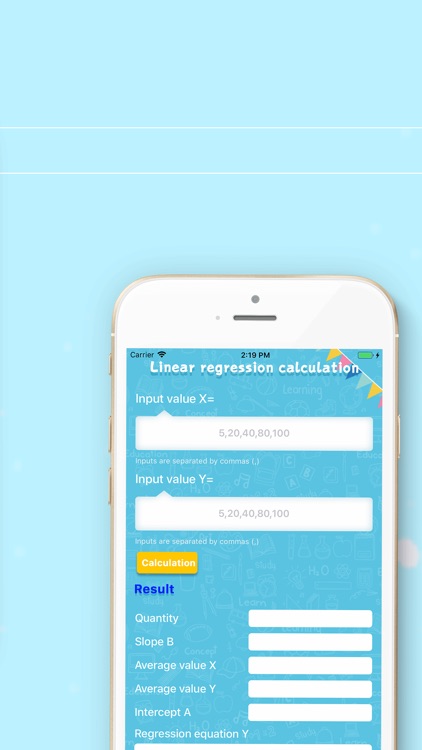 Linear regression Calc