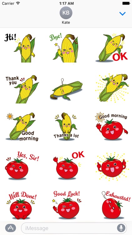 Cute Vegetables Emoji Sticker