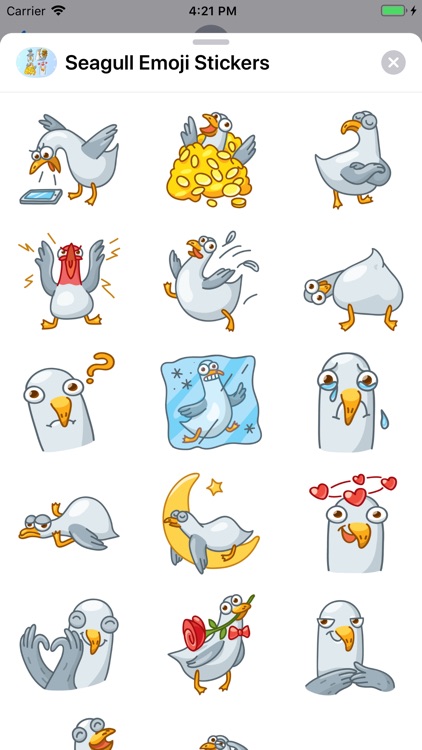 Seagull Emoji Stickers