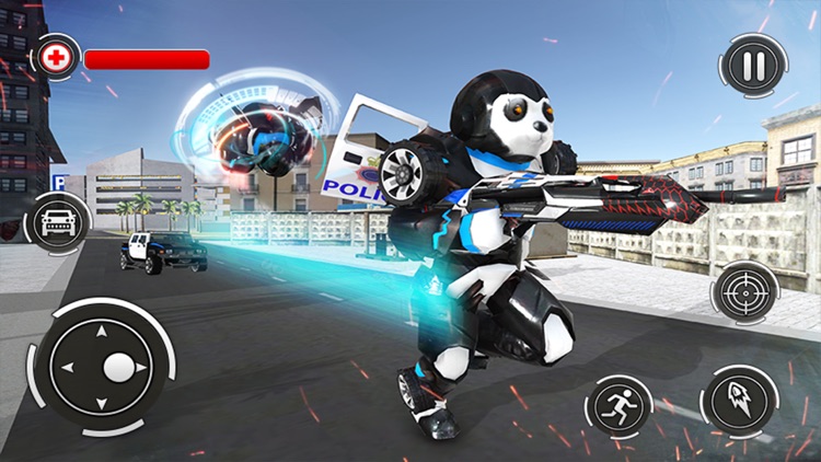 Panda Robot Car Battle 3D