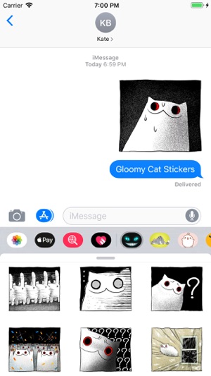 Gloomy Cat Stickers(圖6)-速報App