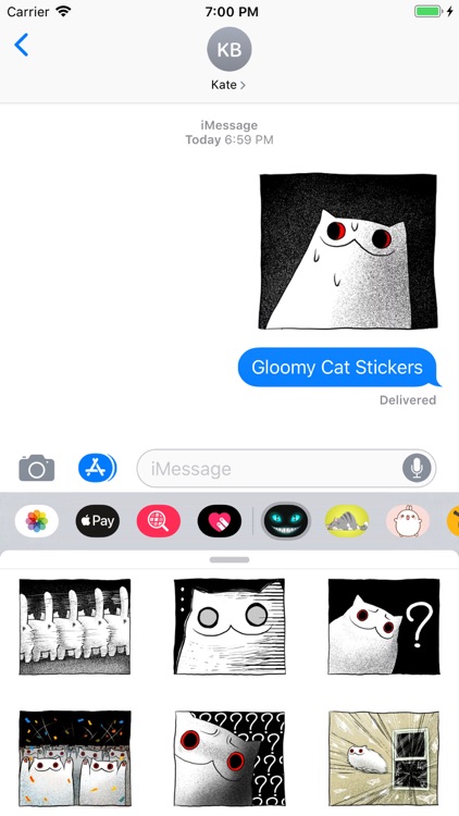 Gloomy Cat Stickers screenshot-5