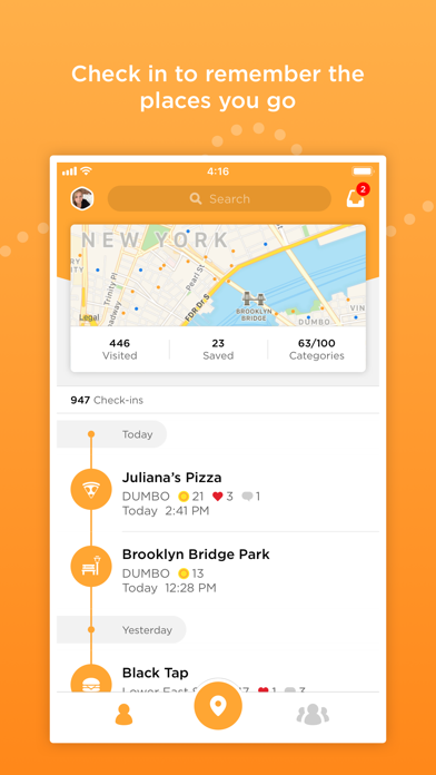 Foursquare Swarm: Check-in Appのスクリーンショット1 Foursquare Swarm: Check-in Appのスクリーンショット1