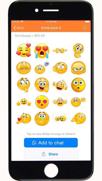 Emoji emoticons for chat