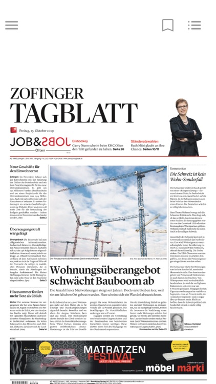 Zofinger Tagblatt - E-Paper