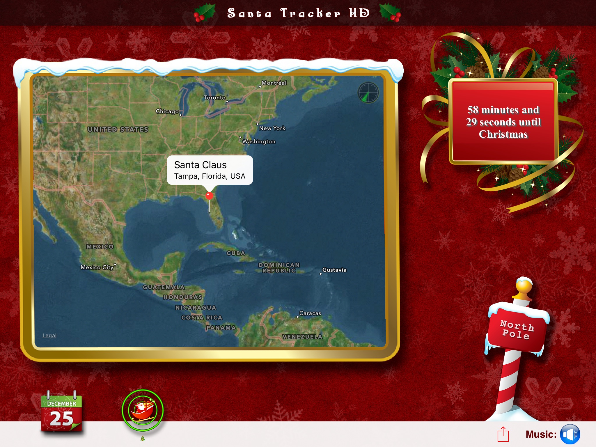 Santa Tracker HD screenshot 2