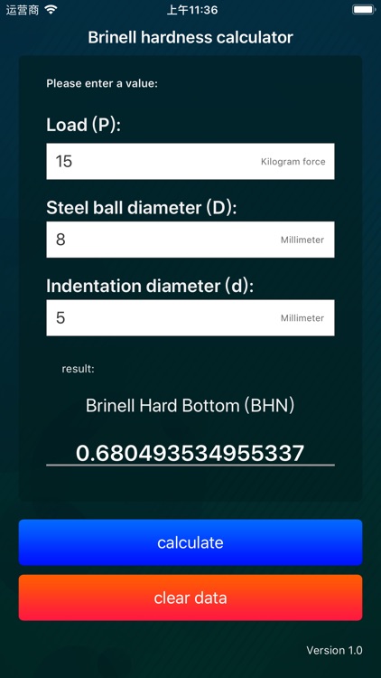 Brinell-hardness-calculator screenshot-3