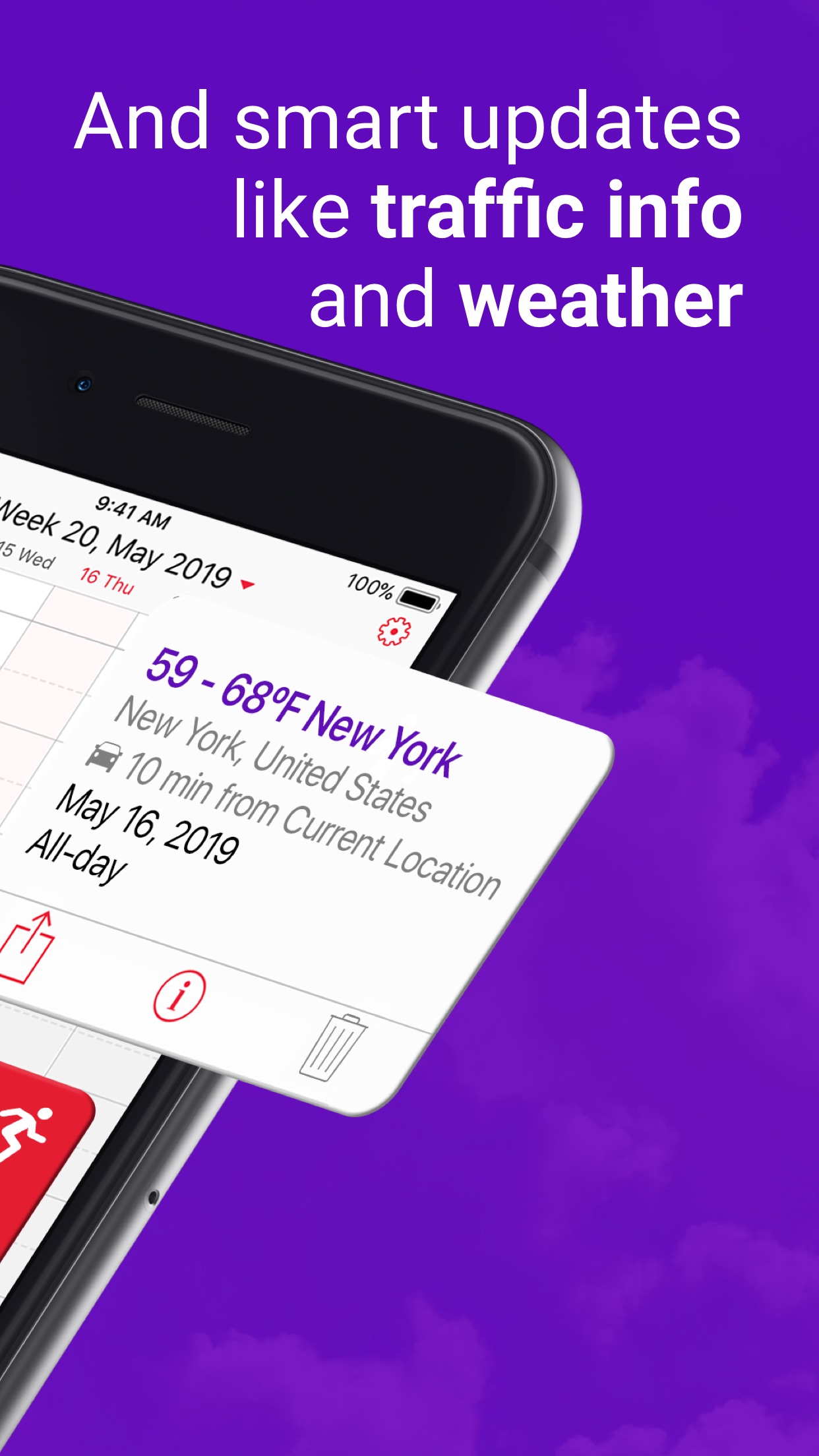 Screenshot do app WeekCalendar -Calendário Cloud