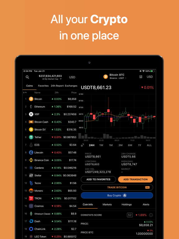 coin stats - crypto portfolio