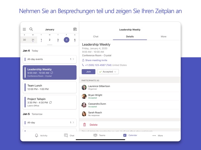 Microsoft Teams Im App Store