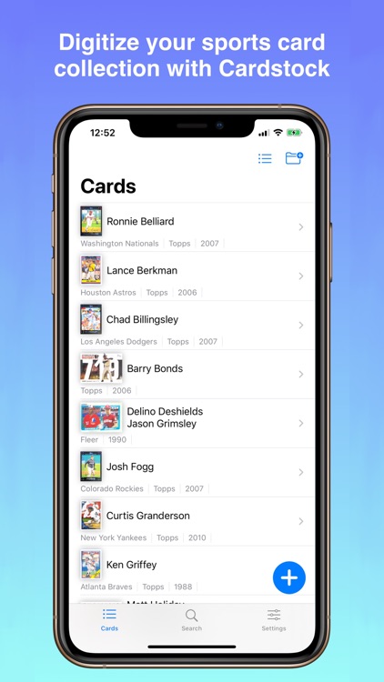 Cardstock: Sports Card Scanner
