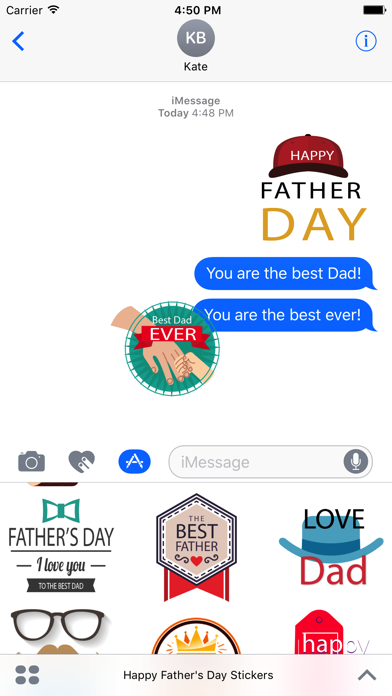 How to cancel & delete Happy Father's Day Sticker from iphone & ipad 2