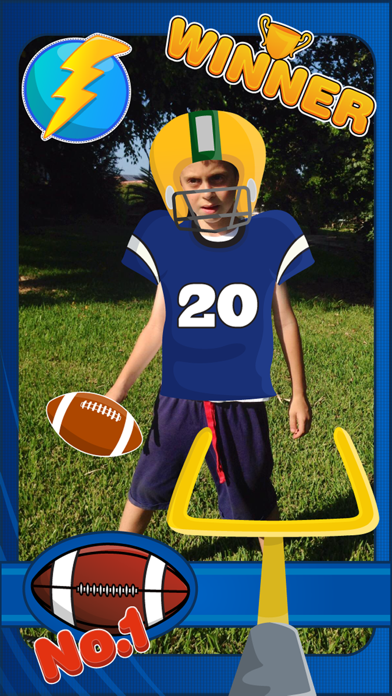 Cool guy photo booth – Baseball, football games, pirates, ninjas and more fun dress up props and stickers editor activity for kid and boys Screenshot 4