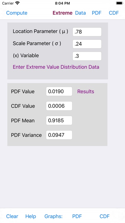 Extreme Value Distribution screenshot-7