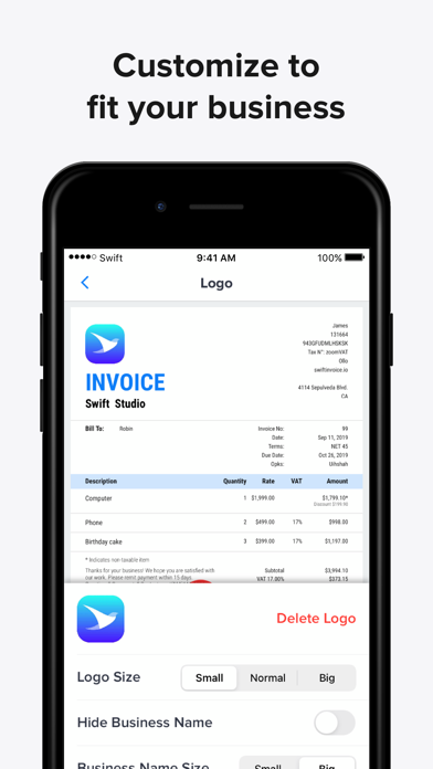 How to cancel & delete Invoice Maker: Swift Invoices from iphone & ipad 3