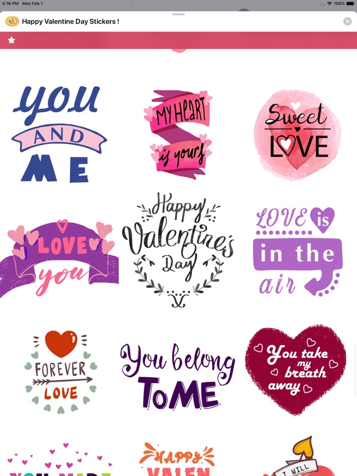 Happy Valentine Day Stickers