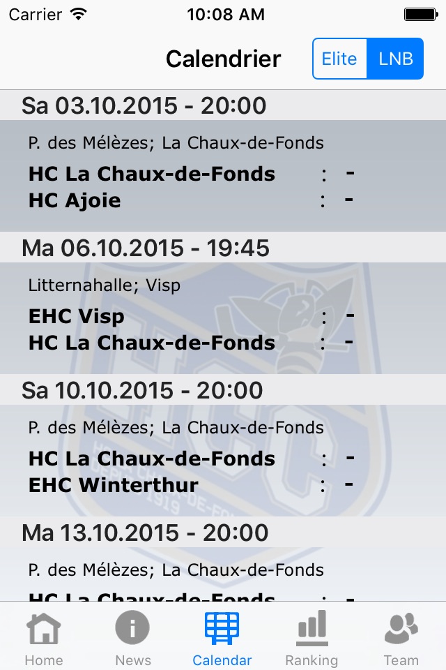 HC La Chaux-de-Fonds screenshot 2