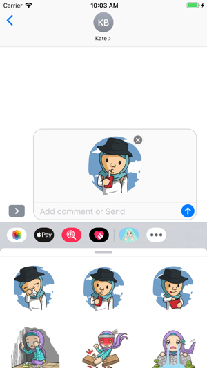 Hijab Women Expressions Emojis(圖6)-速報App