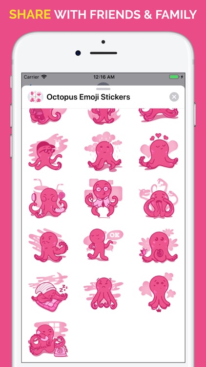 Octopus Emoji Stickers screenshot-3