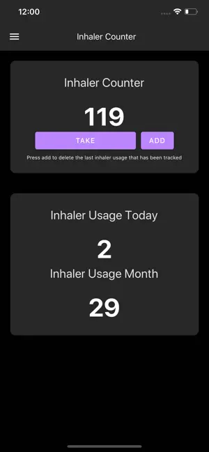 Captura 1 Inhaler Counter iphone