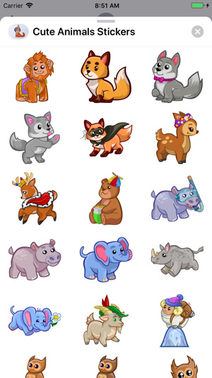 Cute Animals Emoji Stickers(圖7)-速報App