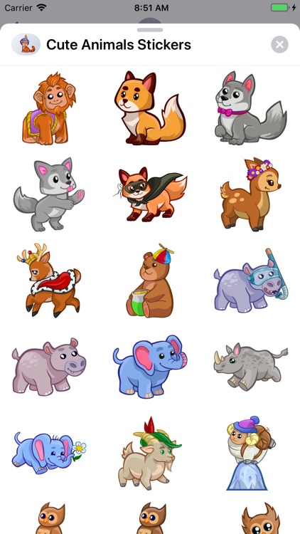 Cute Animals Emoji Stickers screenshot-6