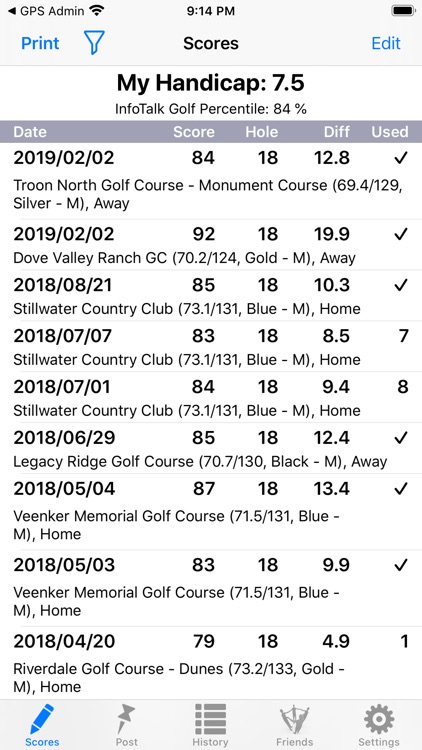 Golf Handicap Tracker & Scores screenshot-0