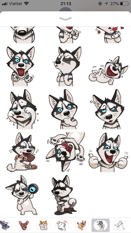 Husky Dog Funny Stickers