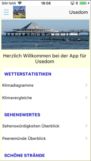 Usedom App für den Urlaub