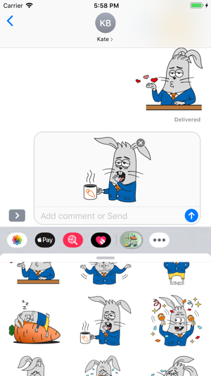 Rabbit Stickers - Bunny Emojis(圖6)-速報App