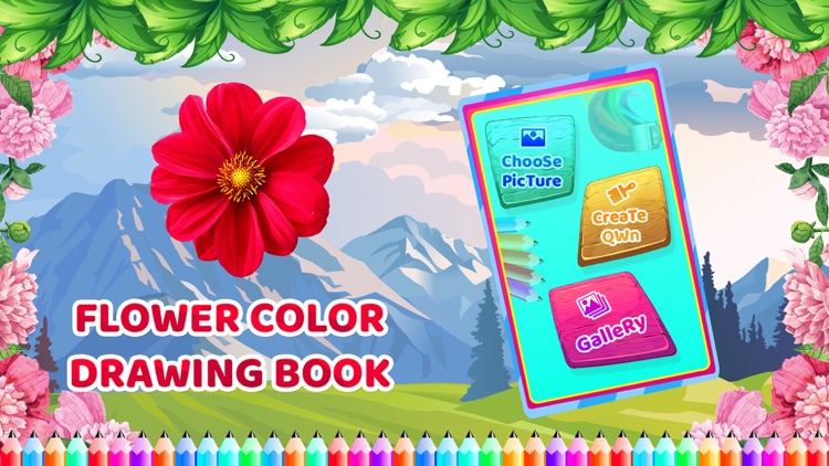 Flower Colour Drawing Book