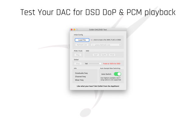 Colibri DAC DSD Test