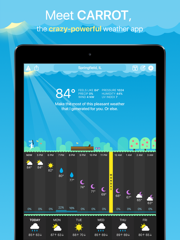 CARROT Weather - Talking Forecast Robot screenshot
