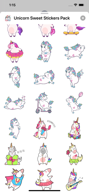 Unicorn Sweet Stickers Pack(圖4)-速報App