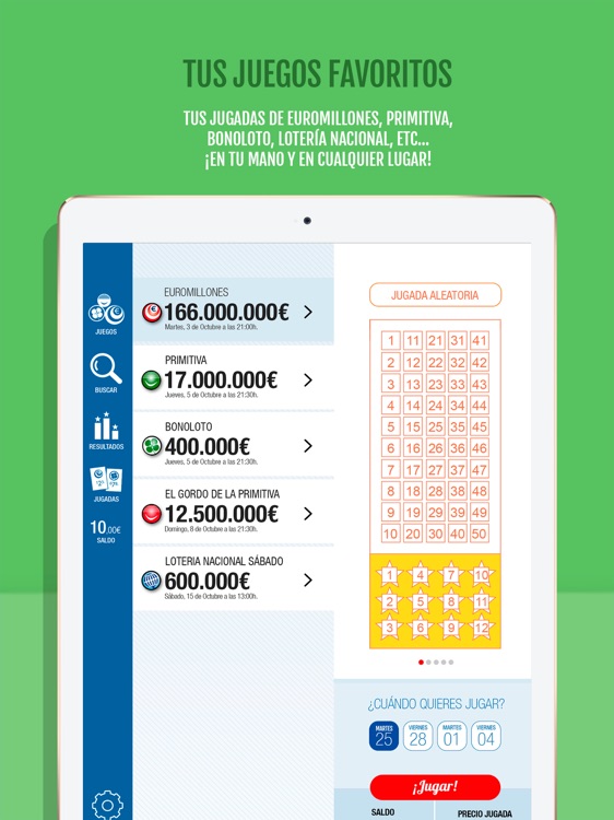 MILOTO iPad - Loterías y apues