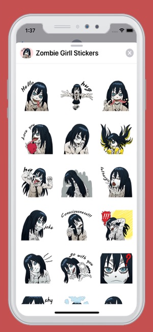 Zombie Girl Emojis(圖2)-速報App