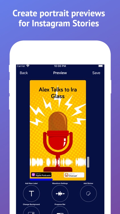 Podcast to Video preview maker screenshot-0