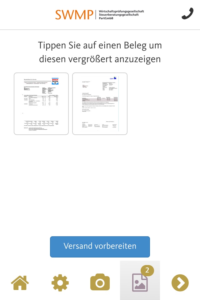 SWMP Beleg-App screenshot 4