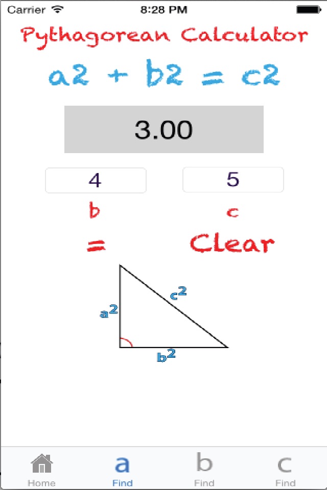 Pythagorean Calculator screenshot 2