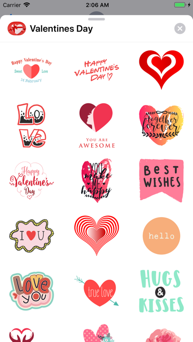 Valentines Day Text Stickers screenshot 2